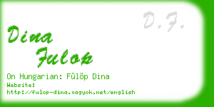 dina fulop business card